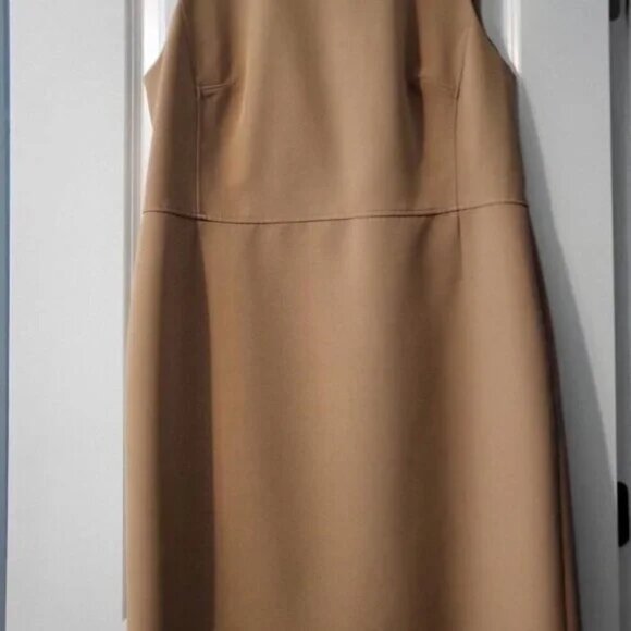 Anne Klein Women's Wide Open-Front Collar Topper and Sleeveless Sheath Dress - Picture 3 of 7